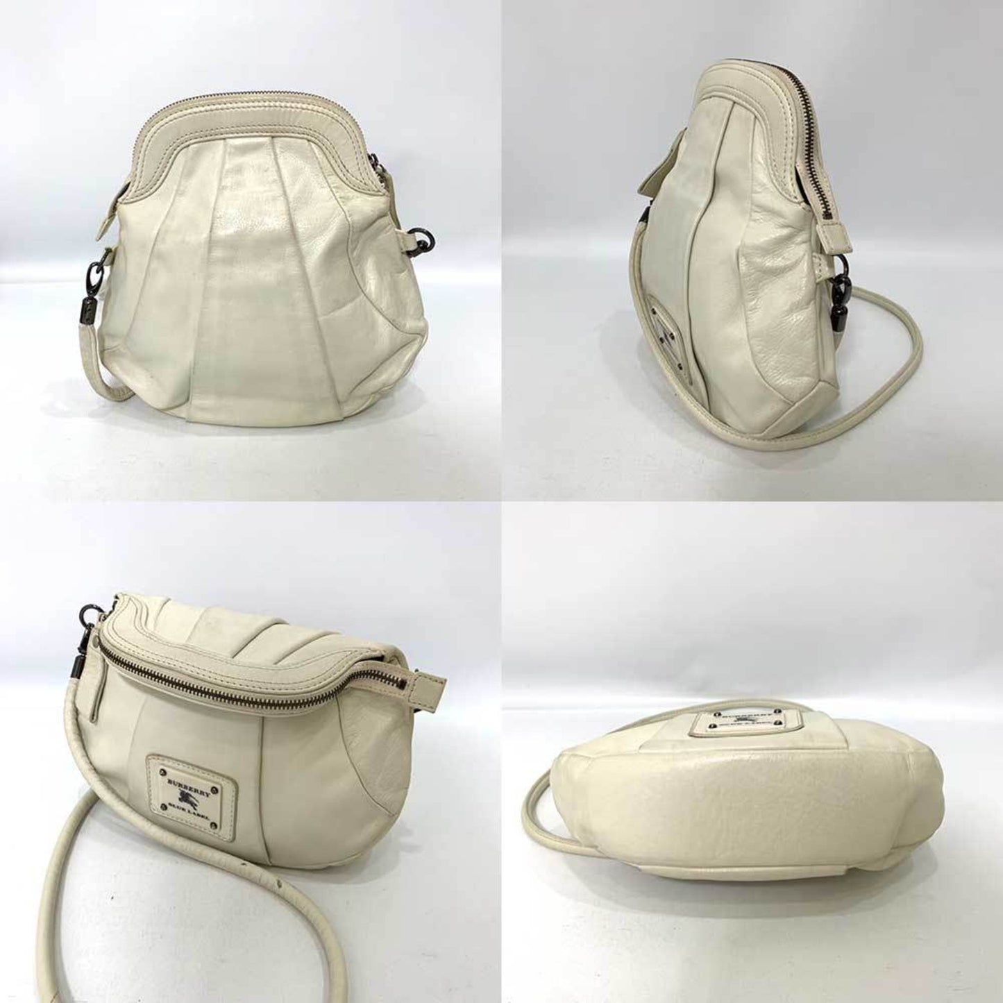 Burberry blue Label ivory Leather Pochette Shoulder Bag ()