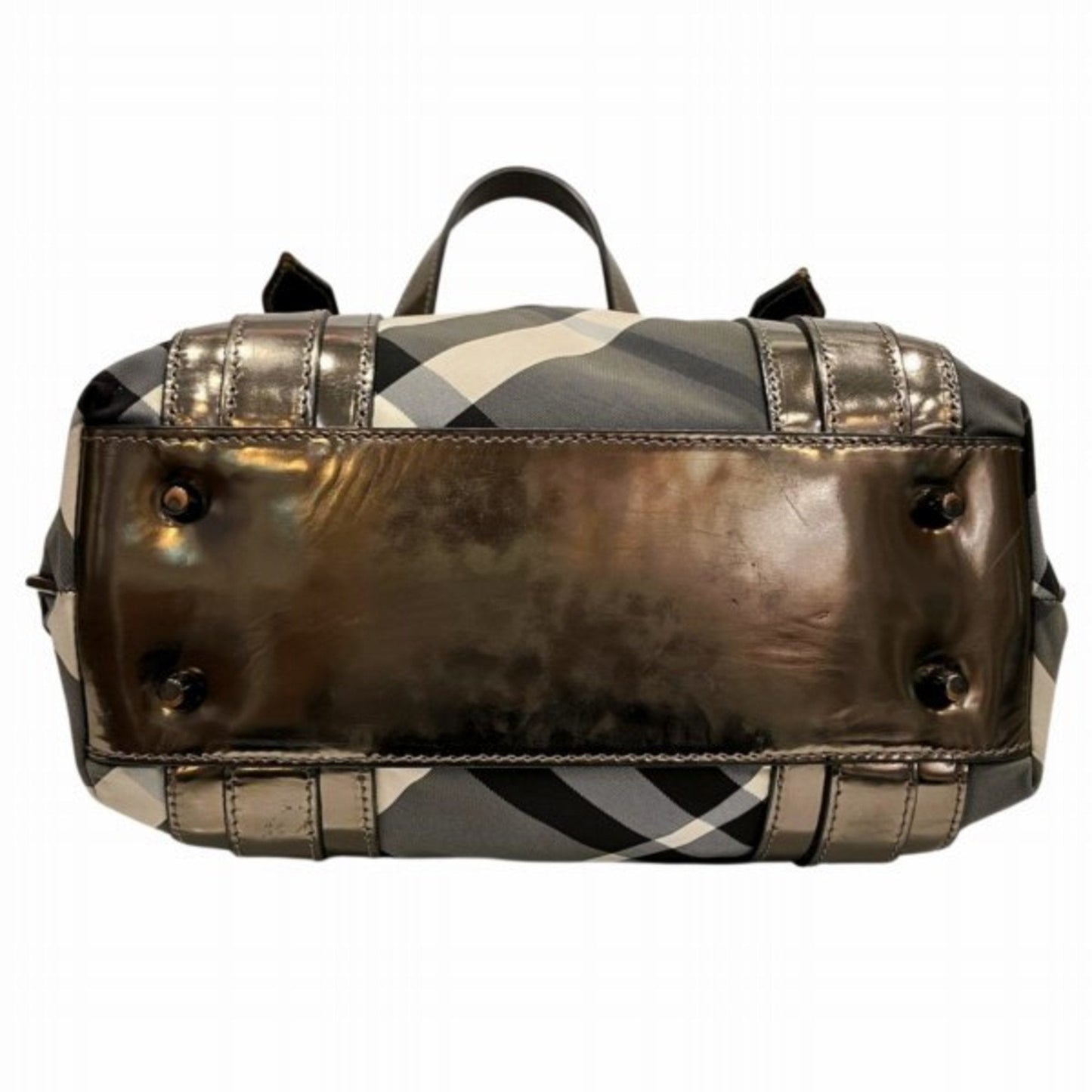 Burberry Nylon Patent Leather Shoulder Bag Tote Bag ()
