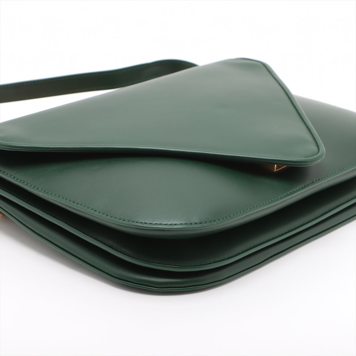 Bottega Veneta Mountain Leather Chain Shoulder Bag Green