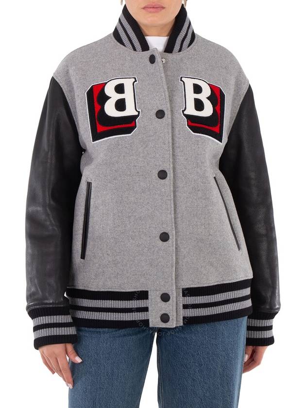 Burberry Burberry Letter Graphic Wool Bomber Jacket Brand Size 10 US Size 8