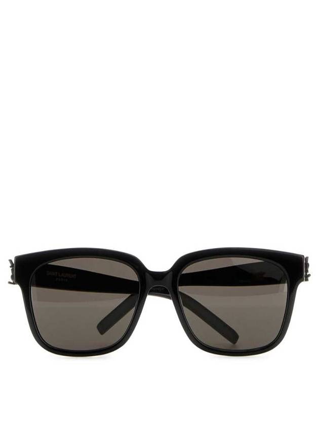 Saint Laurent Eyewear Logo Plaque Acetate Sunglasses Black