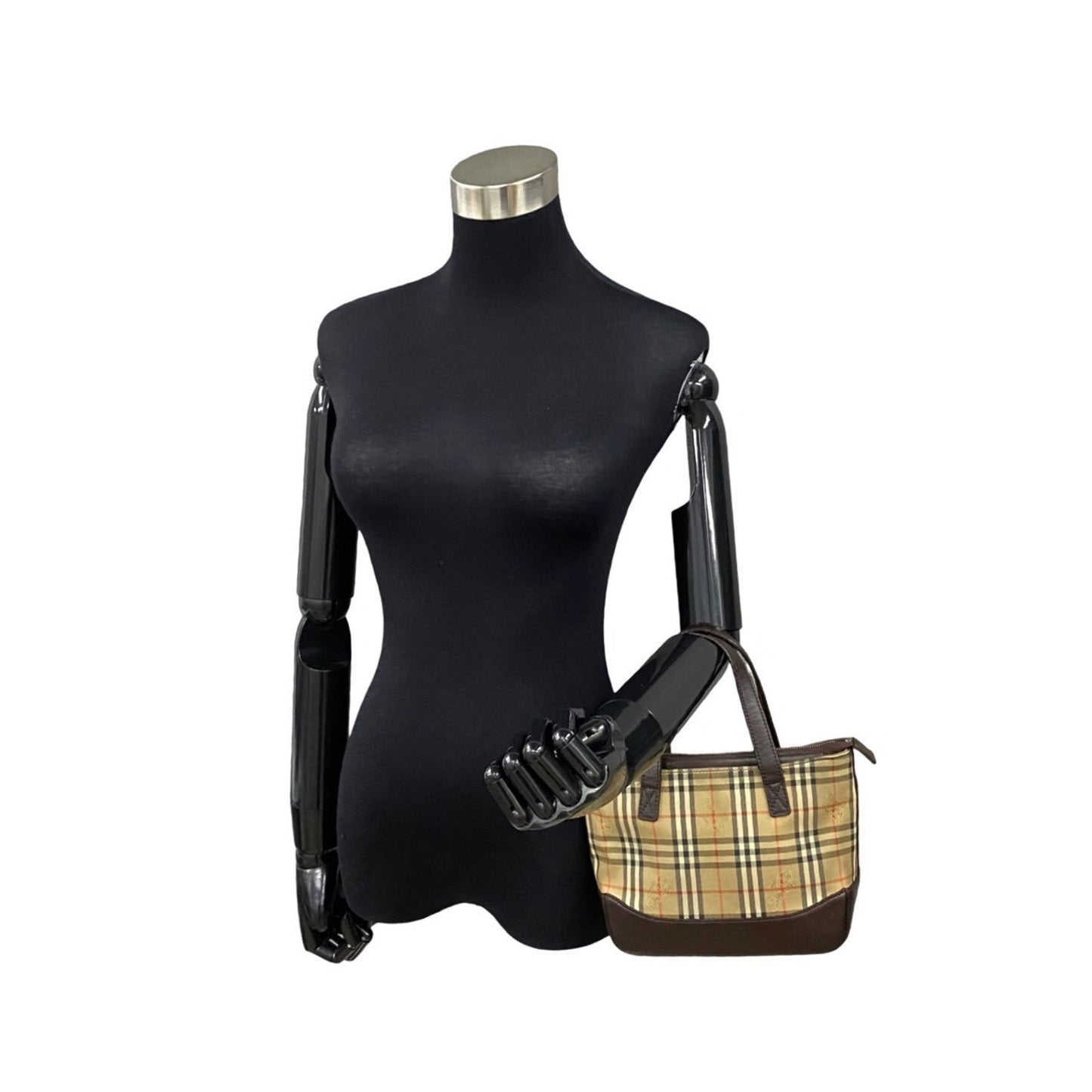 Burberry Canvas Leather Handbag Tote Bag ()
