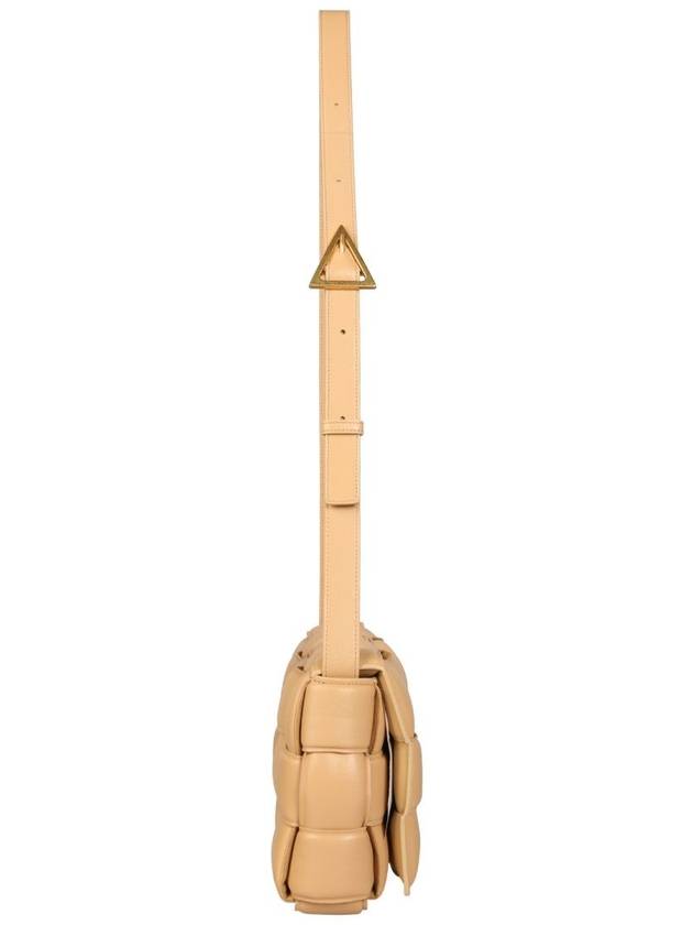 Bottega Veneta Gold Padded Cassette Cross Bag Almond