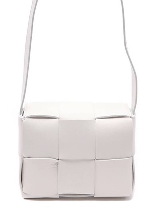 Bottega Veneta Intrecciato Cassette Small Cross Bag White