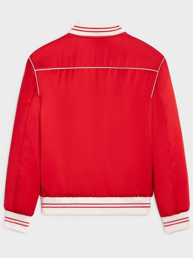 CELINE Paris Teddy Satin Jacket Red