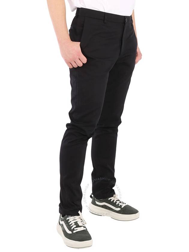 Burberry Slim Fit Cotton Chino Straight Pants Black