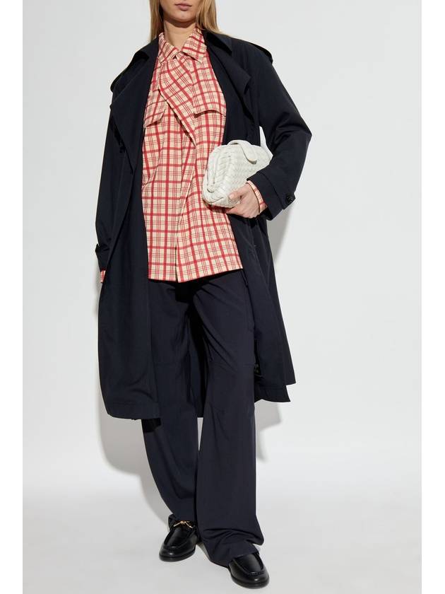 Bottega Veneta Fine wool trench coat midnight blue