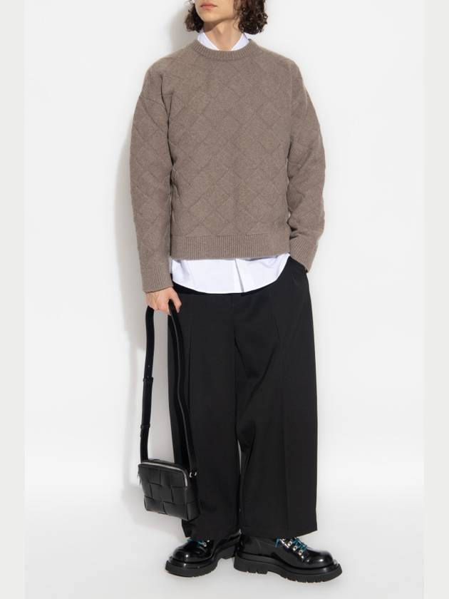 Bottega Veneta Intrecciato Wool Knit Top Riverbed