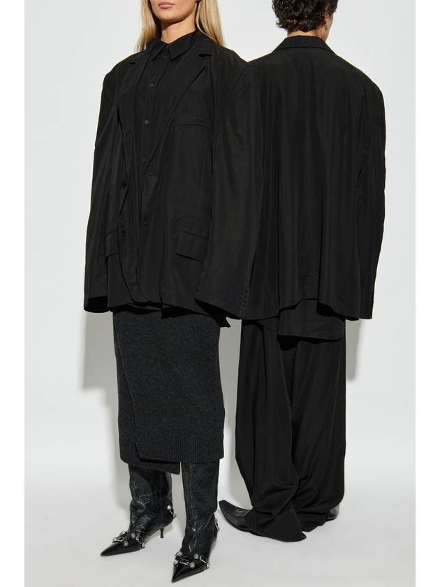Balenciaga Balenciaga Blazer In Oversize Style, Unisex, Black