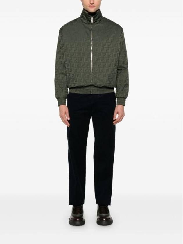 Fendi FF Nylon Bomber Jacket Green