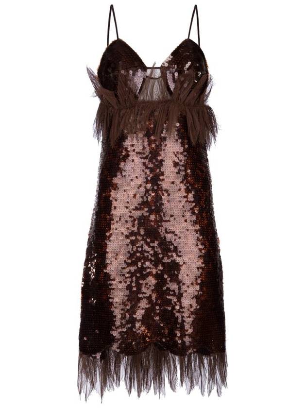 Bottega Veneta short dress 716599 V2F70 2164 DARK CHESTNUT