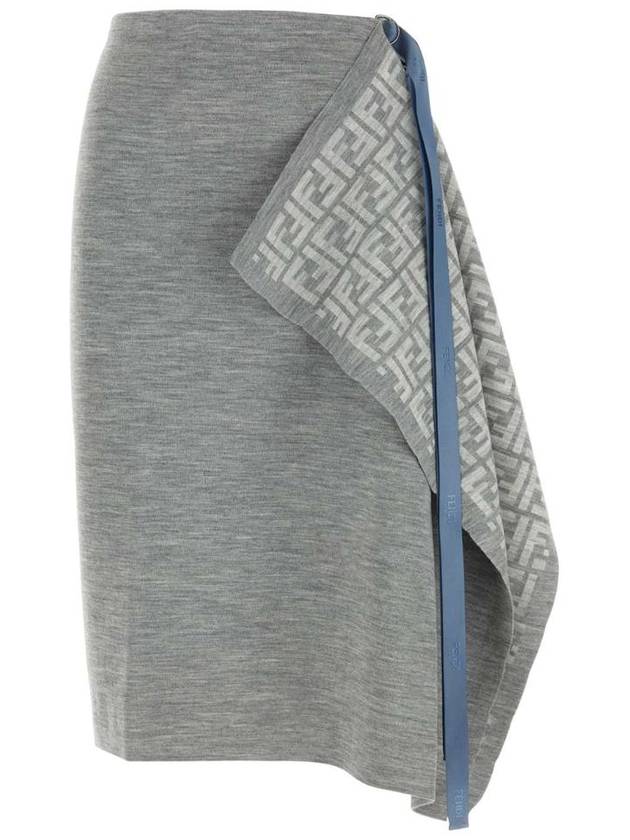 Fendi Skirt Grey Wool Skirt