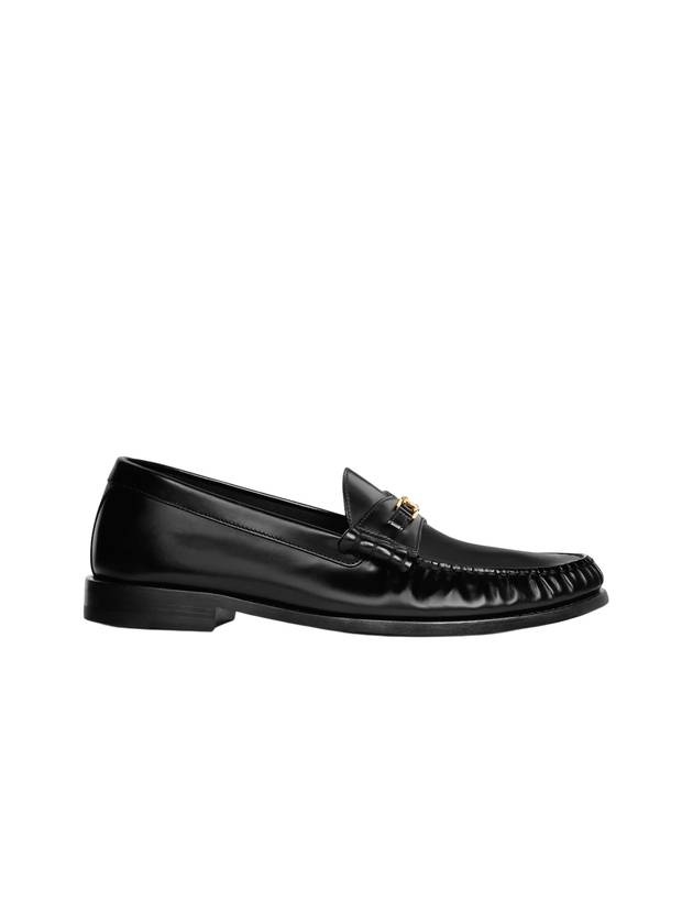 CELINE Luco Triomphe Polished Bull Loafers Black