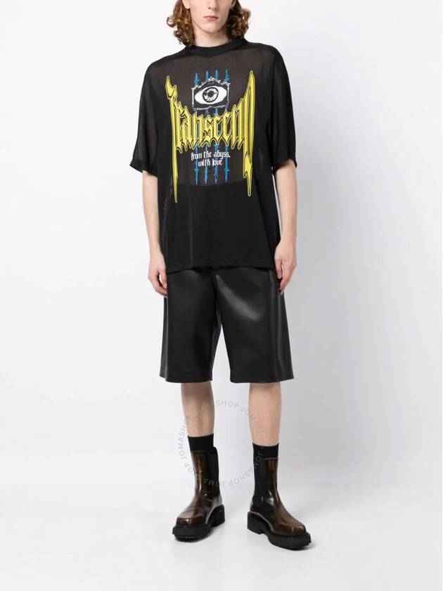 Burberry Burberry Slogan Print Nylon Mesh T shirt Size Small