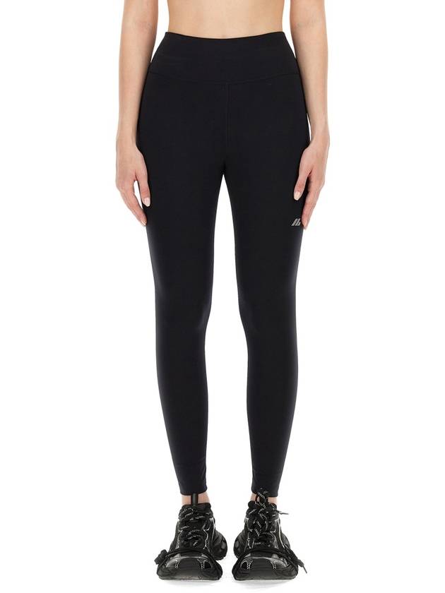 Balenciaga reflective logo leggings black