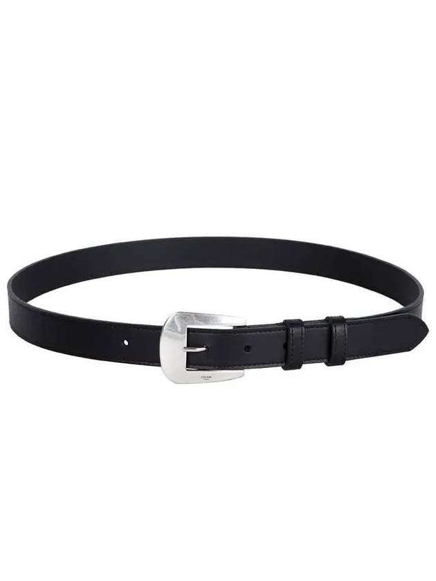 CELINE Medium Marco Vintage Calfskin Belt Black