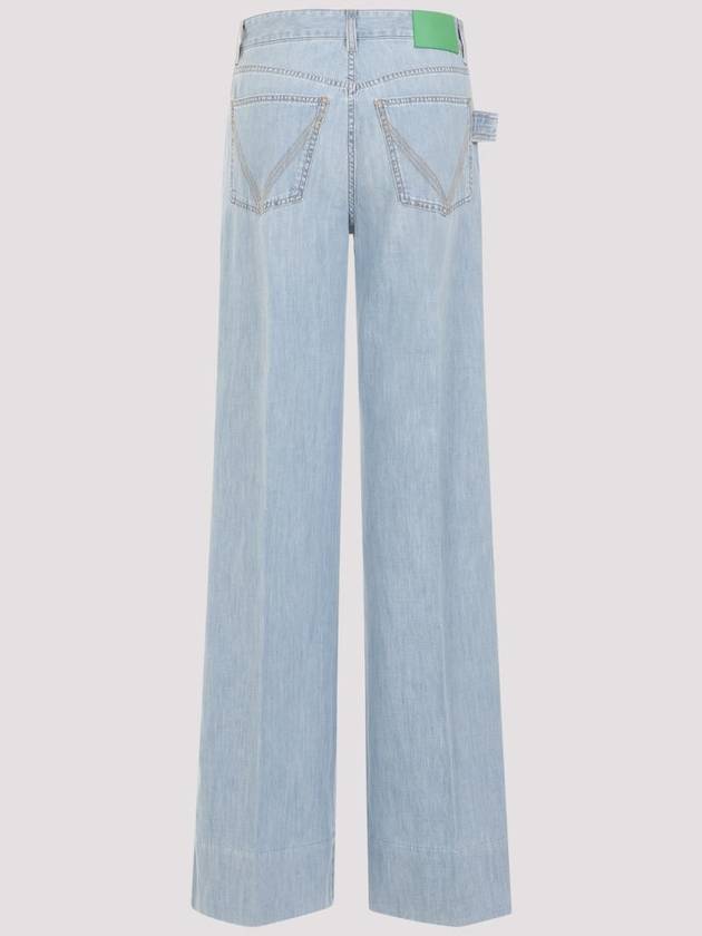 Bottega Veneta Wide Leg Denim Jeans Light Bleach