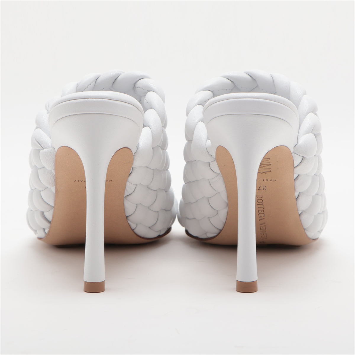Bottega Veneta Leather Sandal 37.5 White Starmark