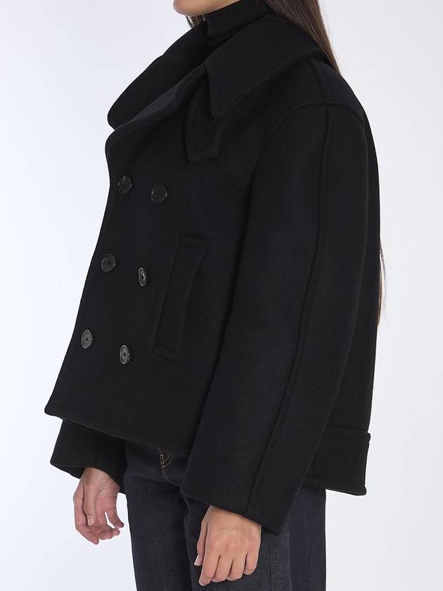 Saint Laurent Oversize Pea Coat In Wool