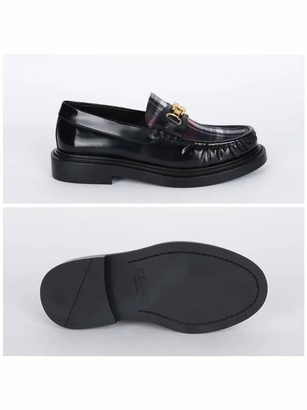 CELINE Universite Triomphe Chain Loafers Black