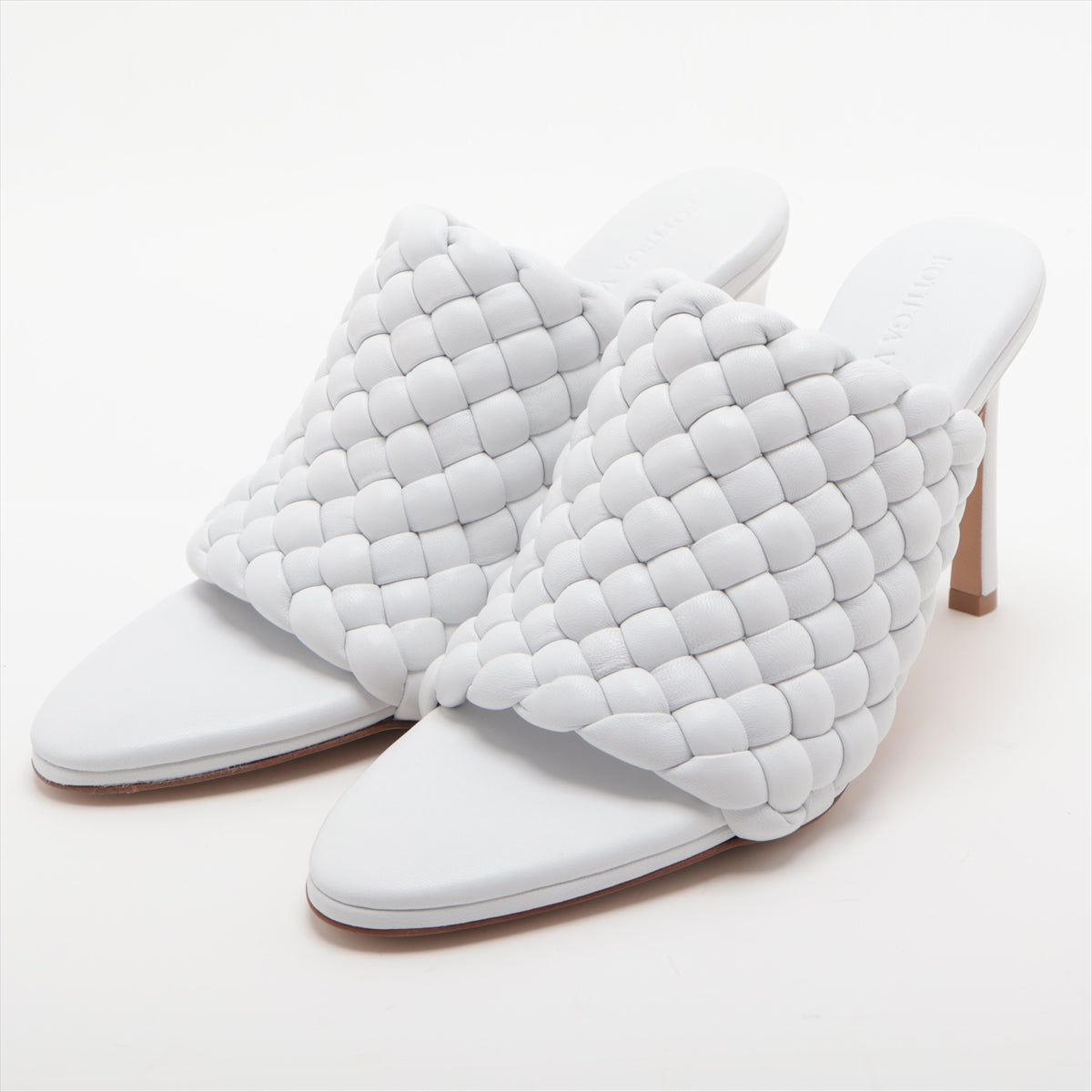 Bottega Veneta Leather Sandal 37.5 White Starmark