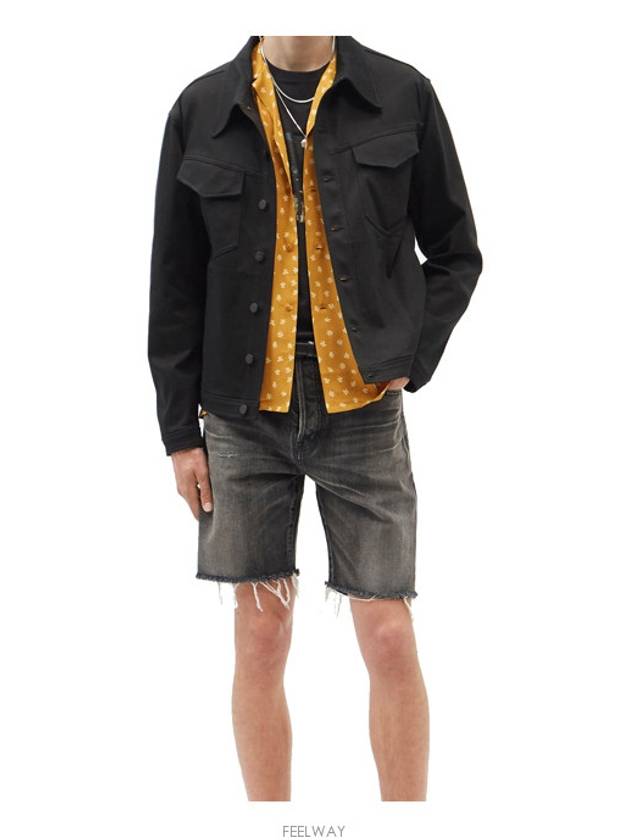 Saint Laurent Washing Denim Bermuda Shorts Grey