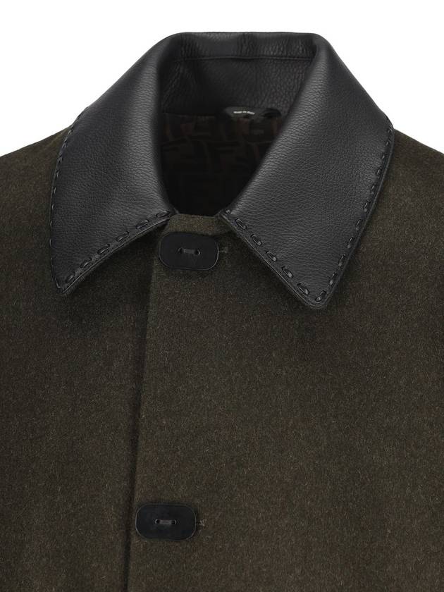 Fendi Mohair Wool Single Coat Green