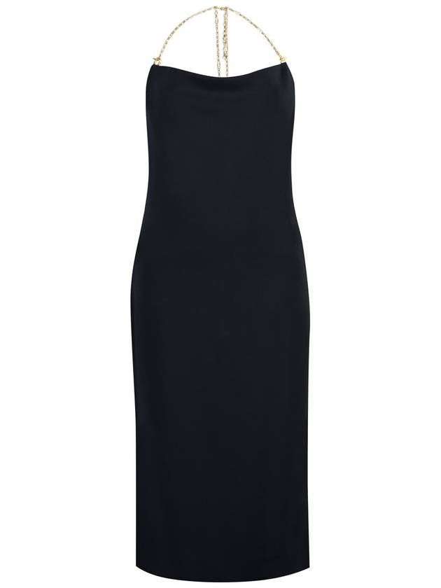 Bottega Veneta 24 ss Viscose Midi Dress WITH Chain Detail 773543V3O301000 B0650991129