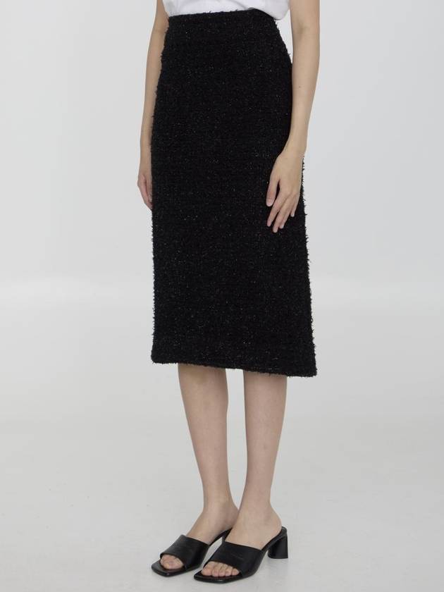 Balenciaga Tweed Midi Skirt