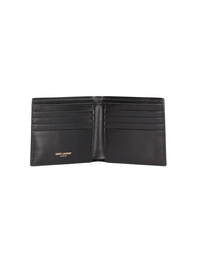 Saint Laurent Tiny Monogram Half Wallet Black Gold