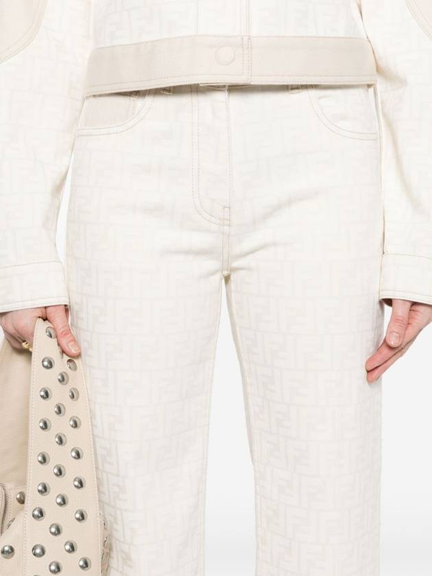 Fendi FF Long Jeans White