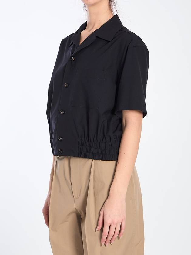 Bottega Veneta Fine Wool Crop Shirt