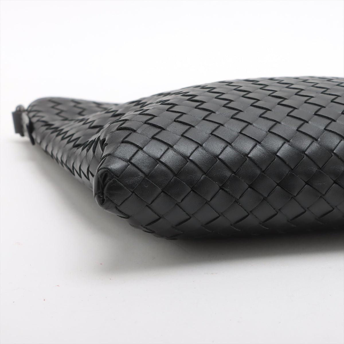 Bottega Veneta Intrecciato Leather Shoulder Bag Black