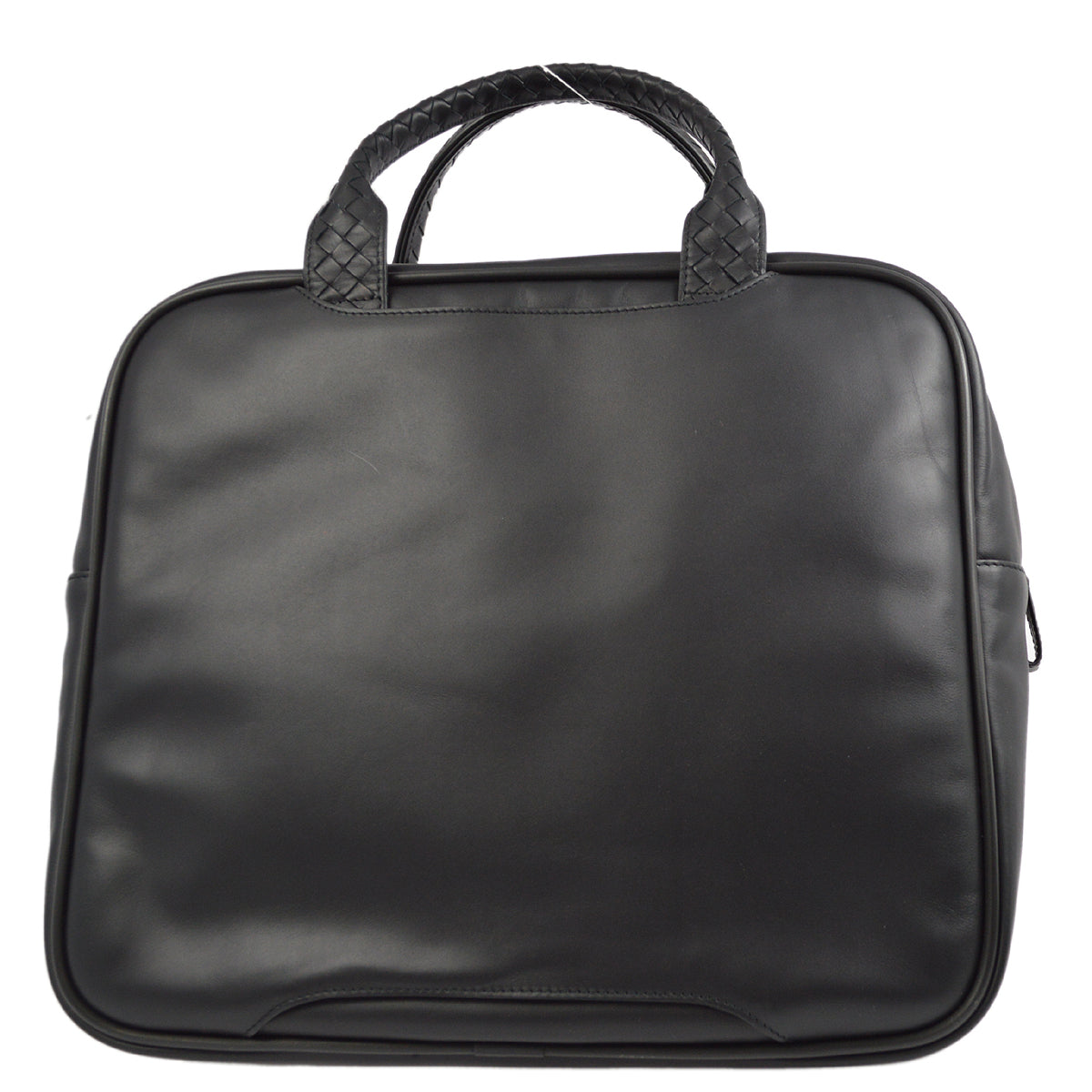 Bottega Veneta Black Intrecciato Travel Handbag