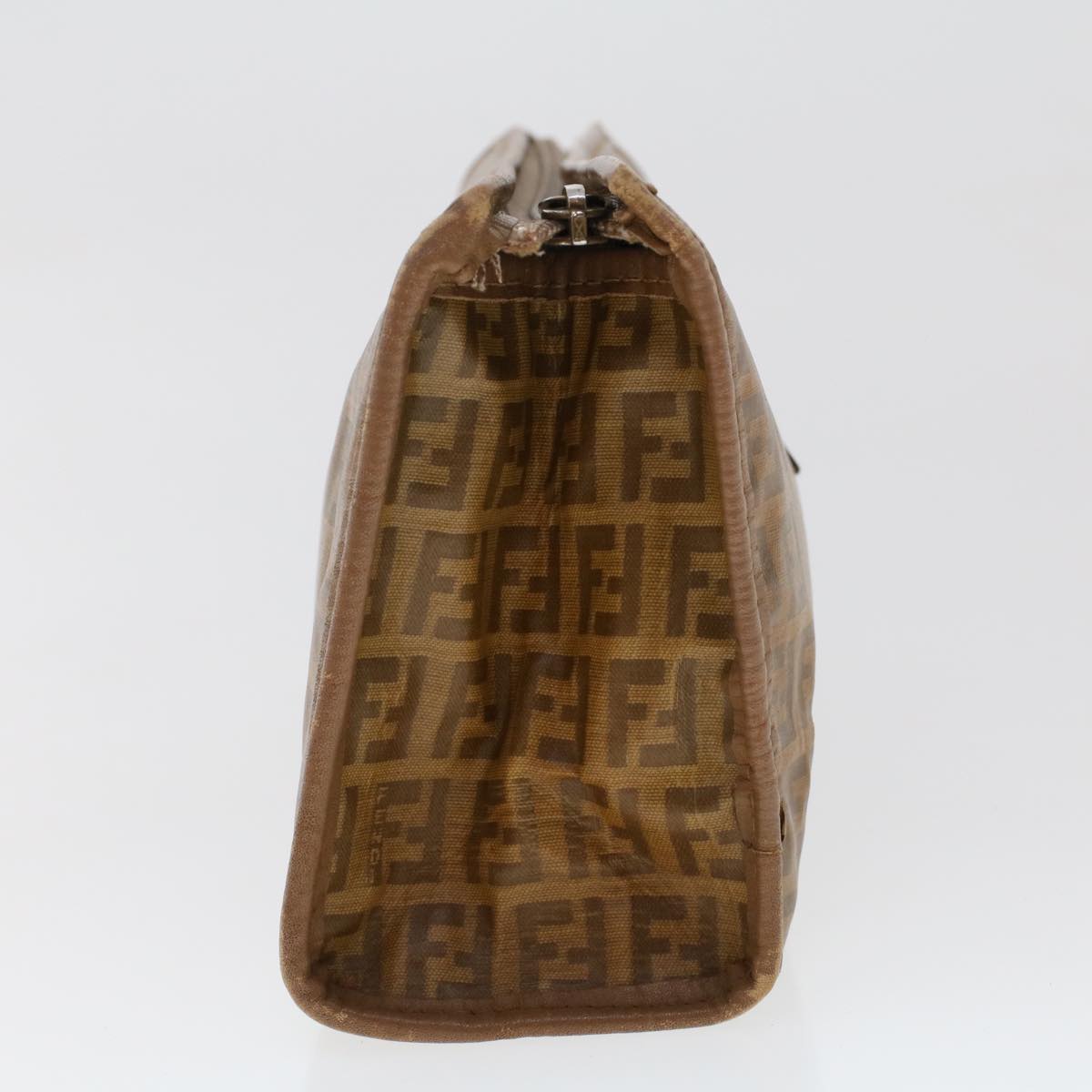 FENDI Zucchino Canvas Clutch Bag Brown ep1106