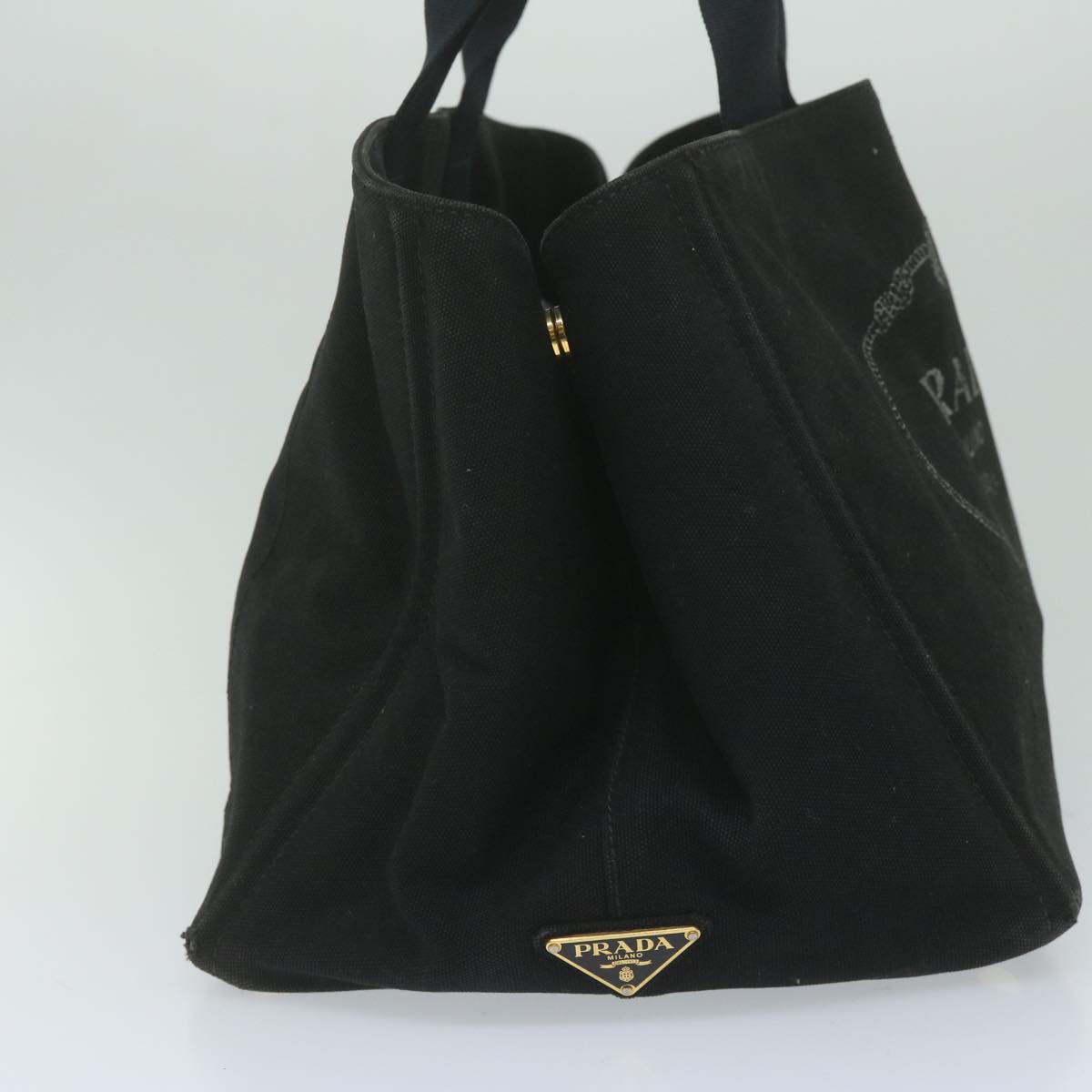 PRADA Canapa GM Hand Bag Canvas Black ep2612