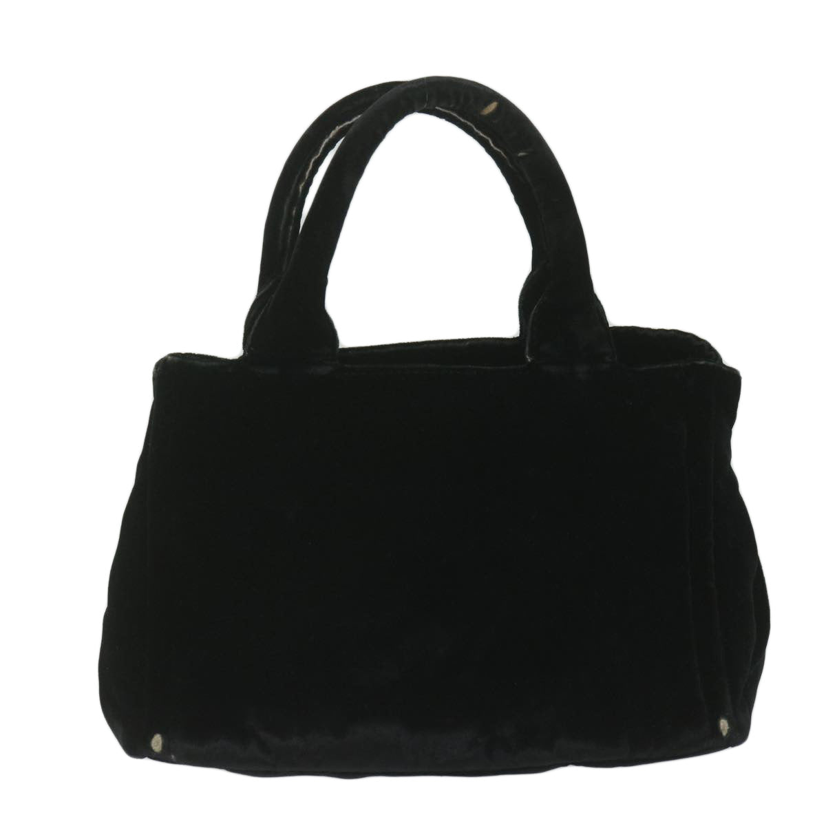 PRADA Canapa PM Hand Bag Velor Black ep2639