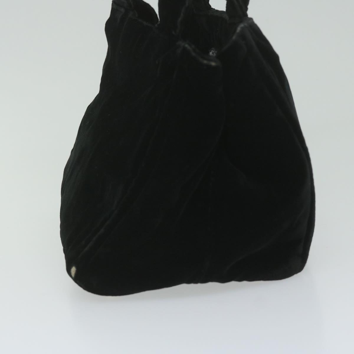 PRADA Canapa PM Hand Bag Velor Black ep2639