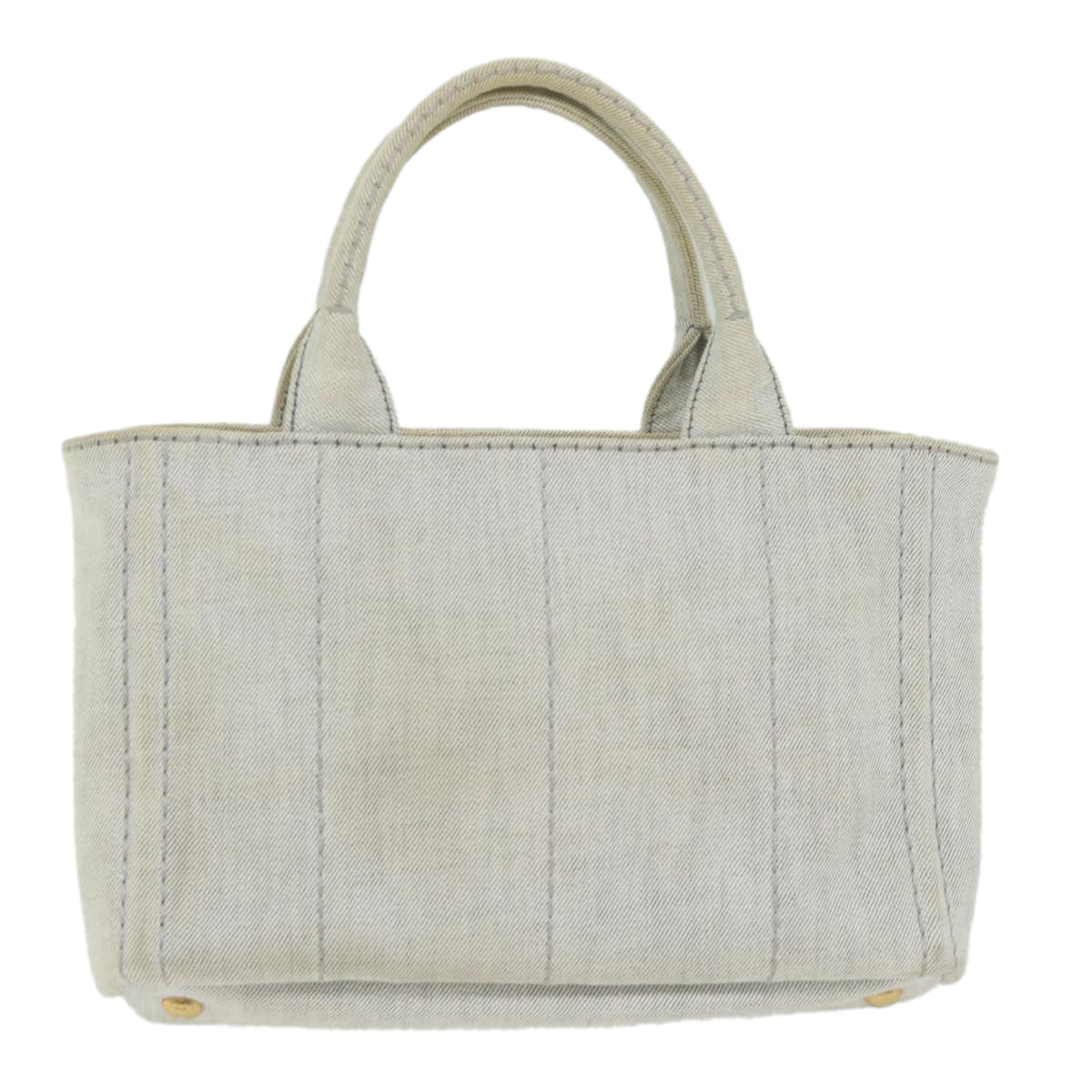 PRADA Canapa PM Hand Bag Canvas White ep2833
