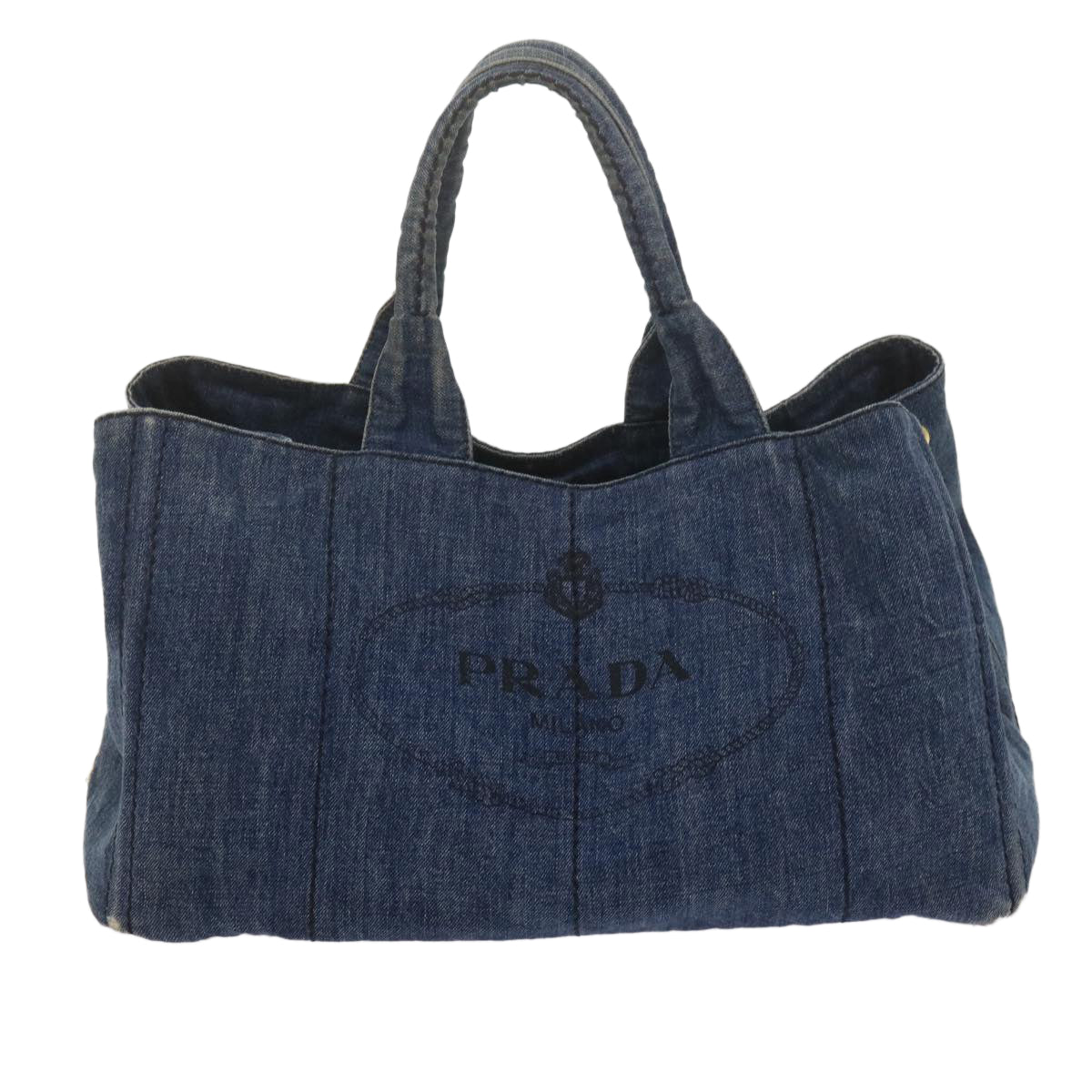 PRADA Canapa GM Hand Bag Denim Blue ep2849