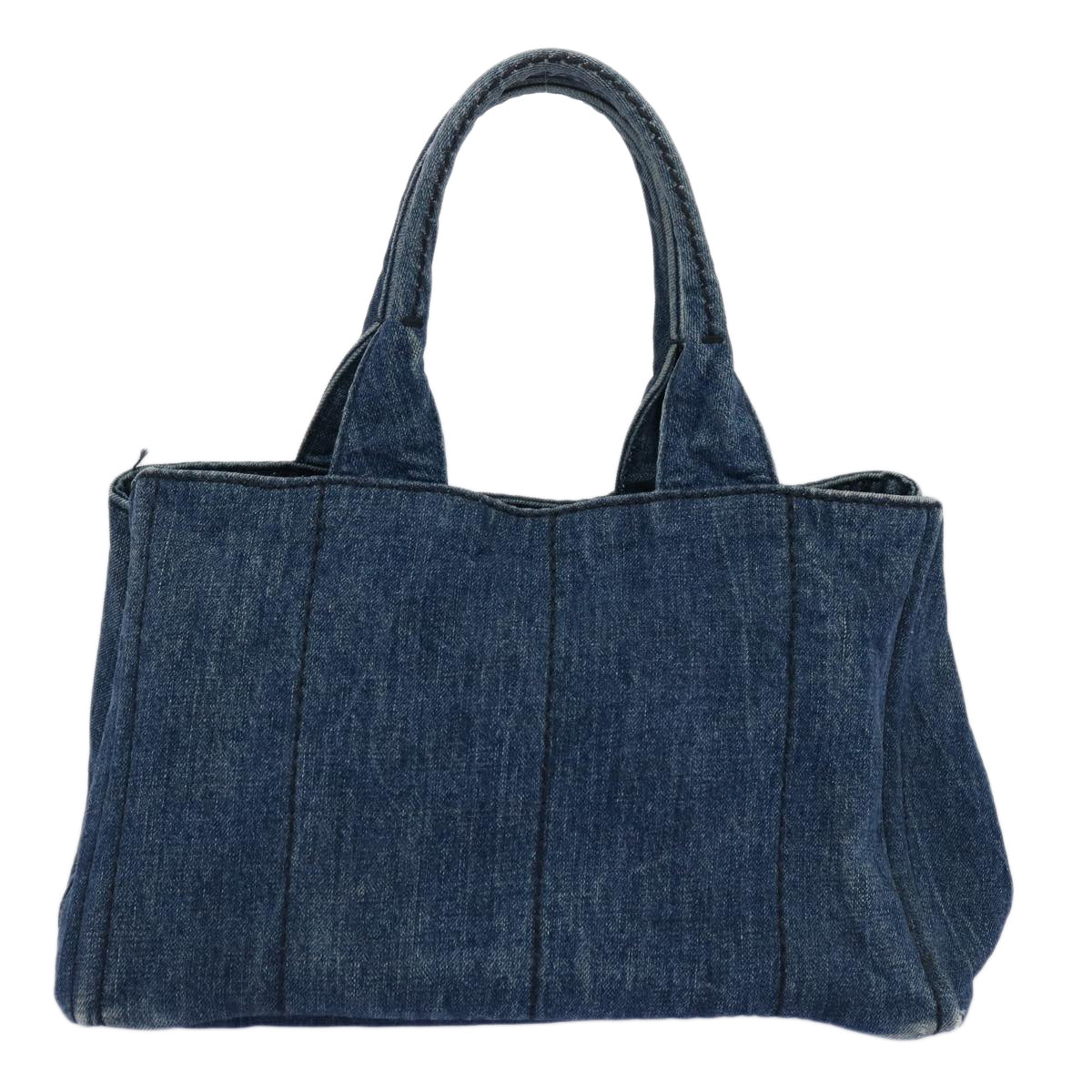 PRADA Canapa MM Hand Bag Canvas Blue ep2855