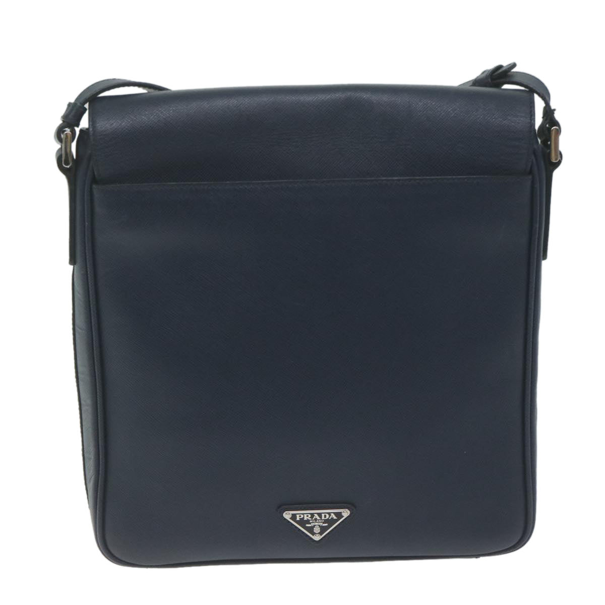 PRADA Shoulder Bag Safiano leather Navy ep3022