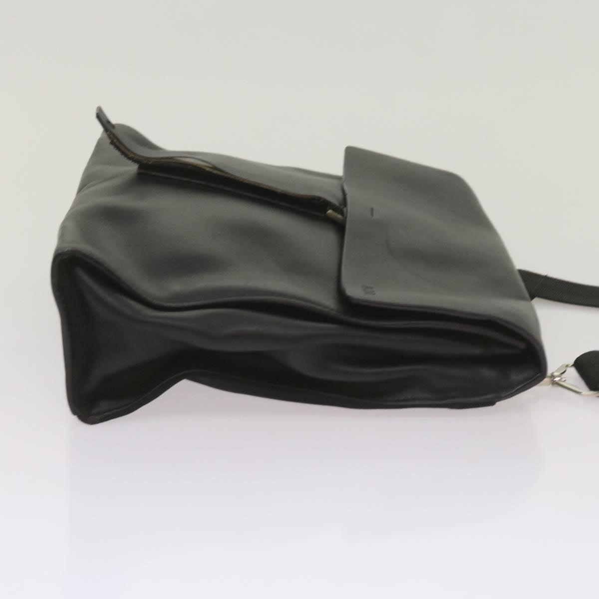 PRADA Shoulder Bag Leather Black  ep3608