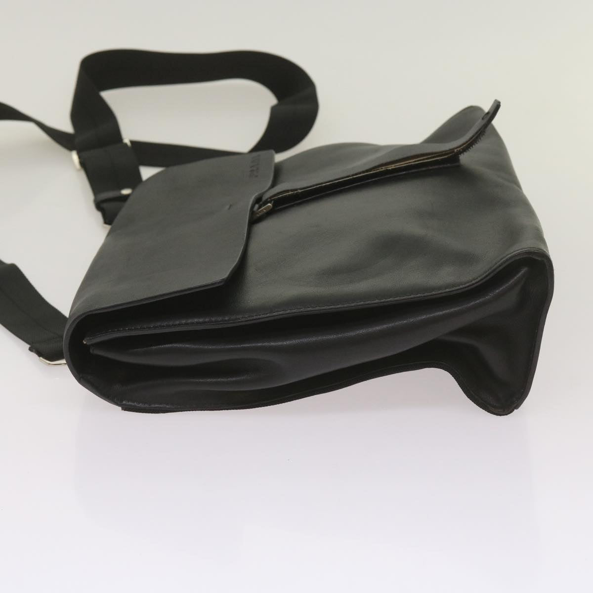 PRADA Shoulder Bag Leather Black  ep3608