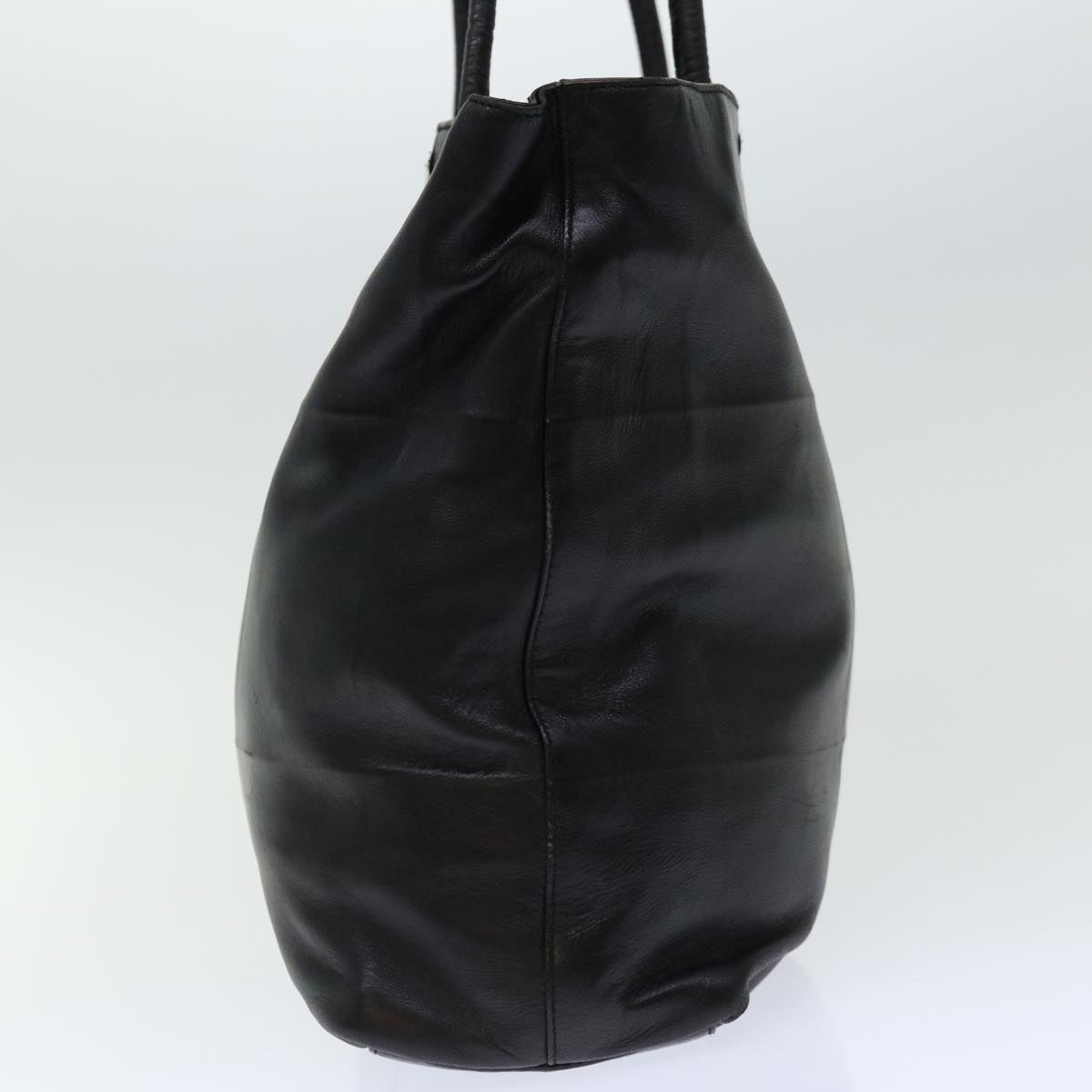 PRADA Tote Bag Leather Black  ep3624