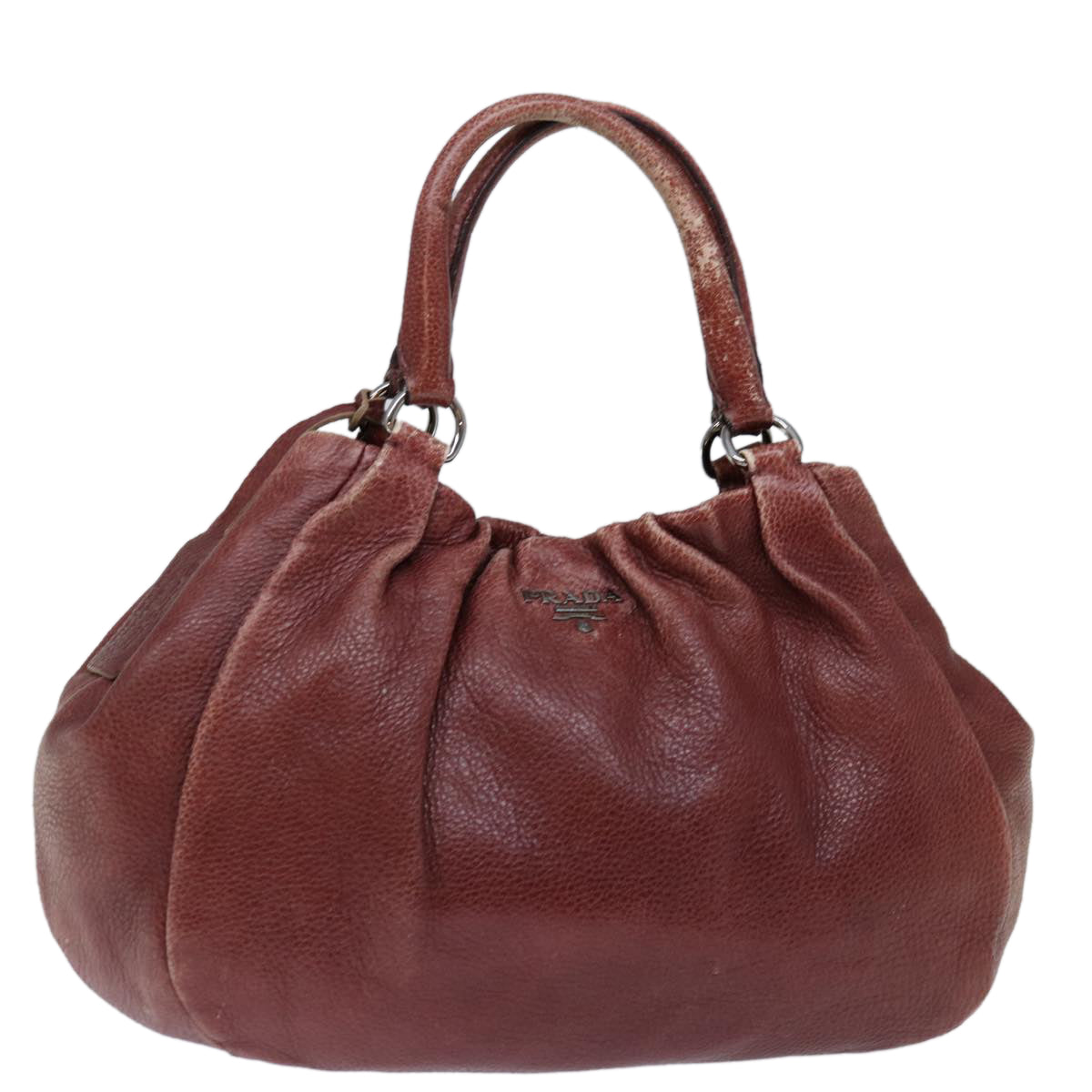 PRADA Tote Bag Leather Red ep3972