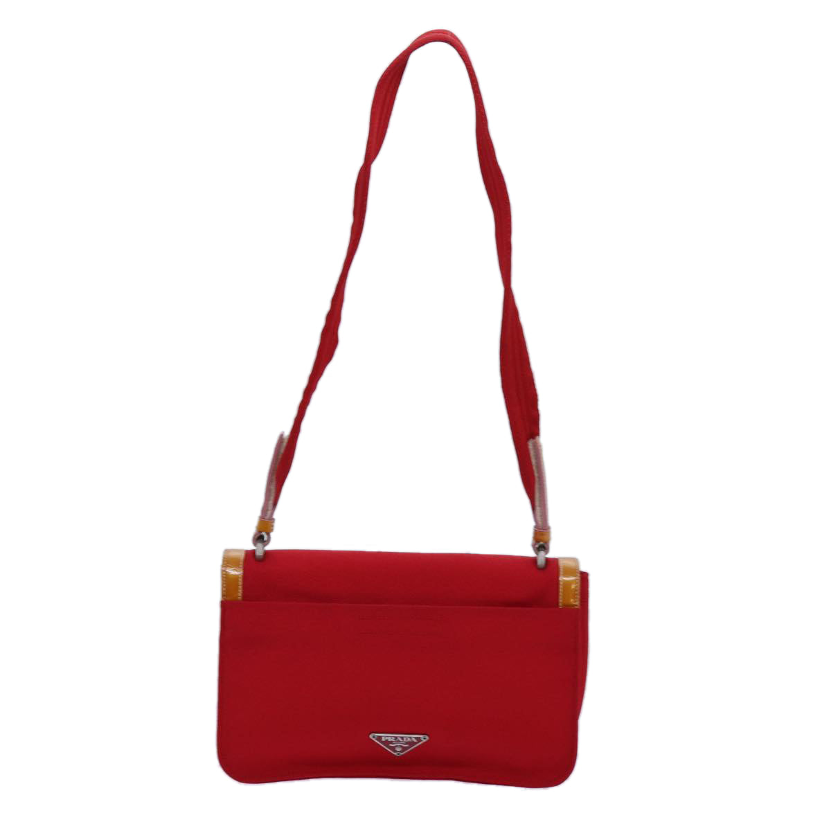 PRADA Shoulder Bag Canvas Red ep4056