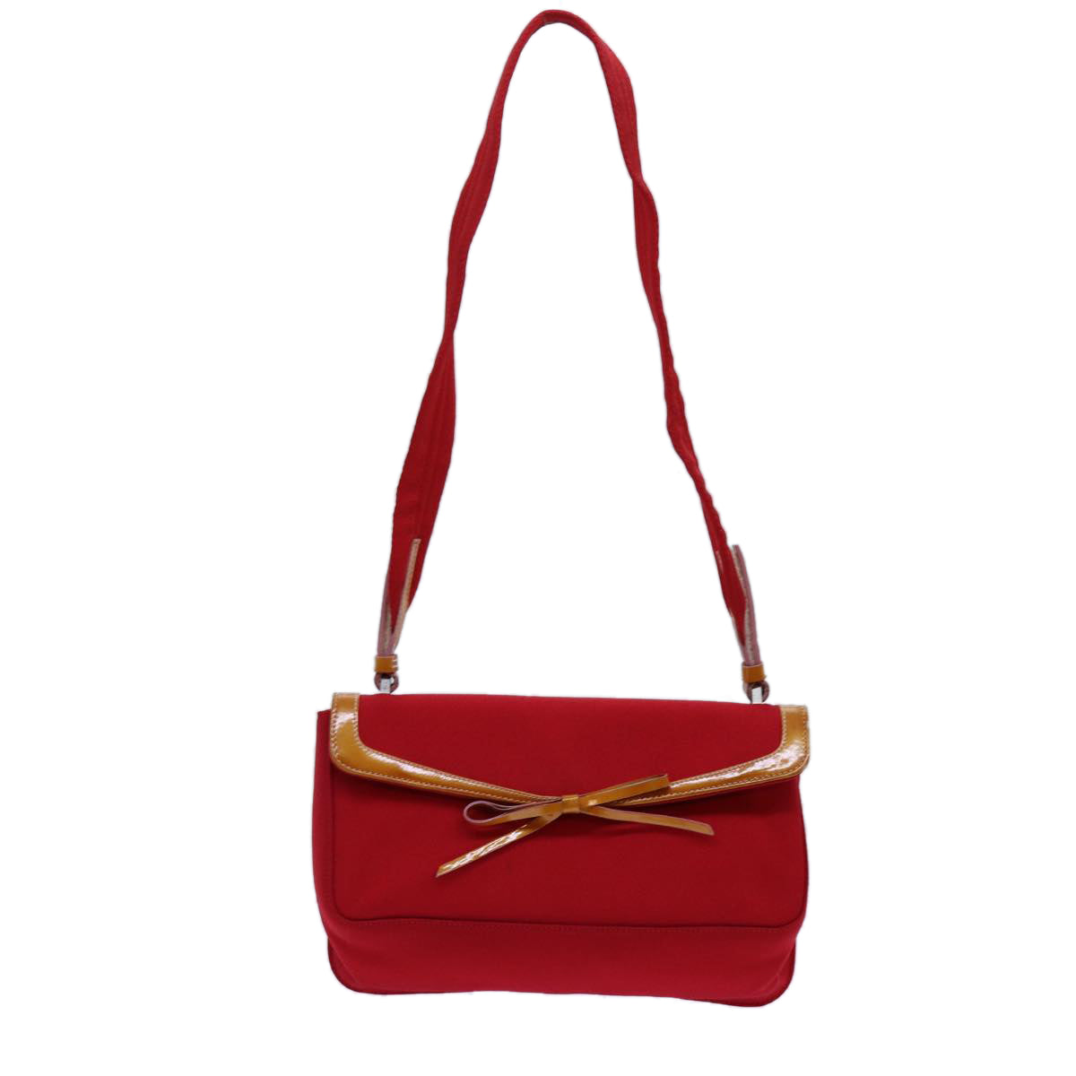PRADA Shoulder Bag Canvas Red ep4056