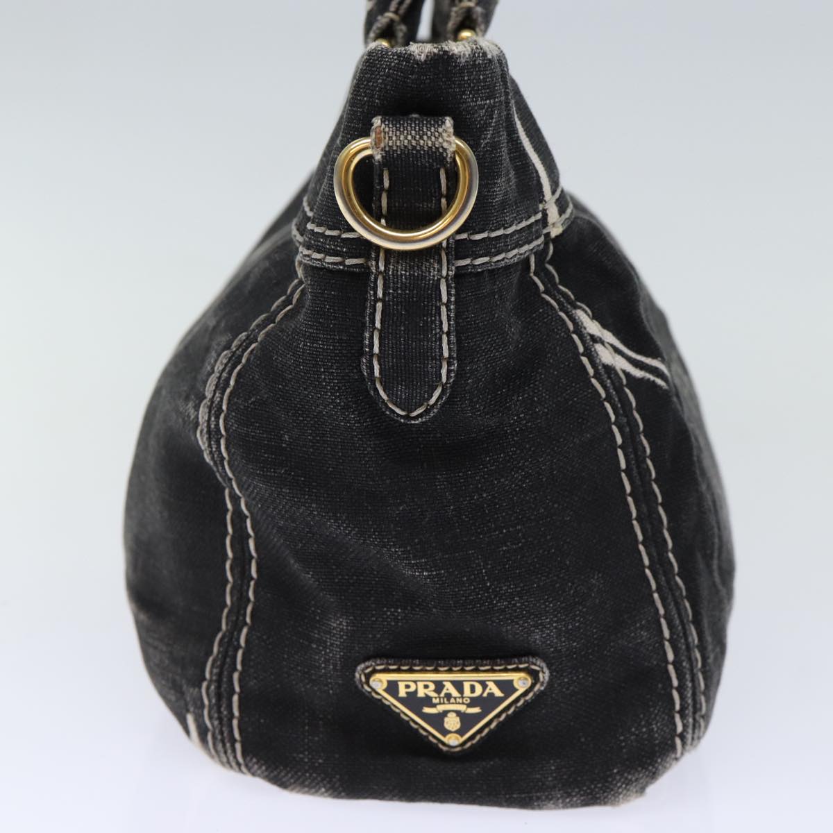 PRADA Hand Bag Canvas Black ep4062