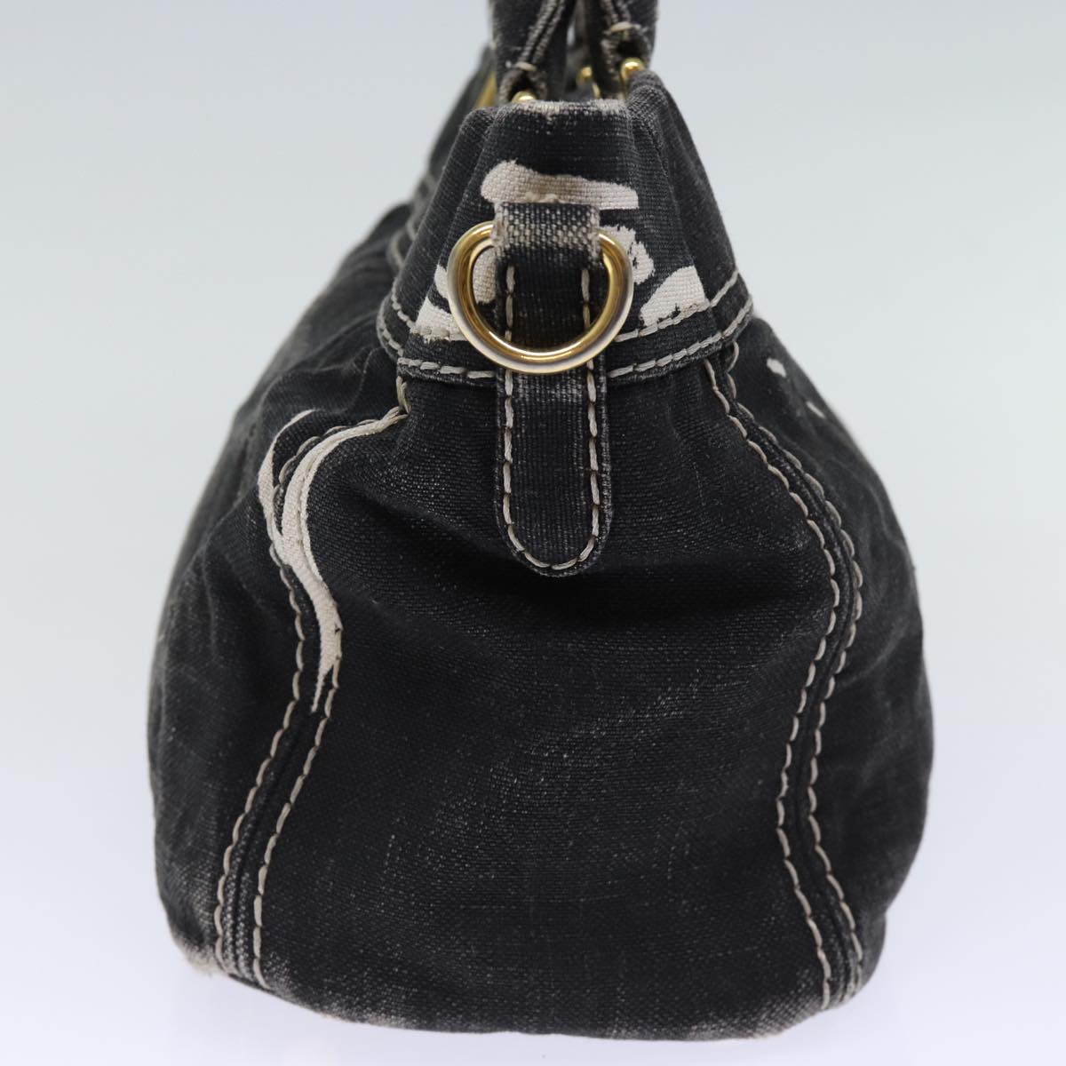 PRADA Hand Bag Canvas Black ep4062